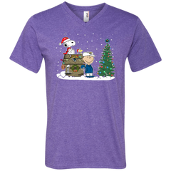 Jacksonville Jaguars Snoopy The Peanuts Ugly Christmas Sweater  Super Bowl Men's V-Neck T-Shirt - The White Eagles