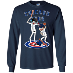 Chicago Cubs Baseball Rick And Morty LS Cotton T-Shirt - The White Eagles