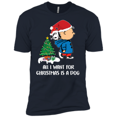 All I Want For Christmas Is A Dog Snoopy Charlie Brown The Peanuts Movie Men's Sleeve Shirt - The White Eagles