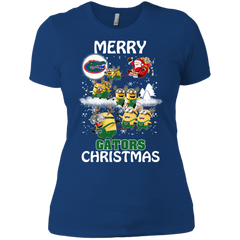 Florida Gators Ugly Christmas Sweaters Minions Santa Claus Merry Christmas Ladies' Shirt - The White Eagles