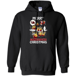South Carolina Gamecocks Ugly Christmas Sweaters Minions Santa Claus Hoodie - The White Eagles
