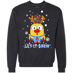 Minion Alabama A&_m Bulldogs Ugly Christmas Sweaters Let It Snow Sweatshirt - The White Eagles