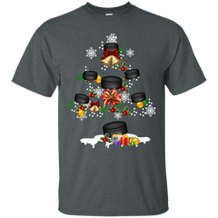 Christmas Is Coming Hockey Santa Claus Ugly Christmas Sweater Cotton T-Shirt - The White Eagles