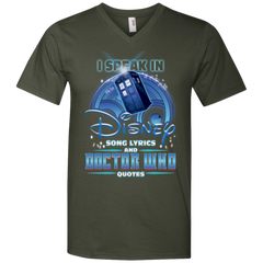 I Speak In Disney Song Lyrics And Doctor Who Quotes Shirt Men's V-Neck T-Shirt - The White Eagles
