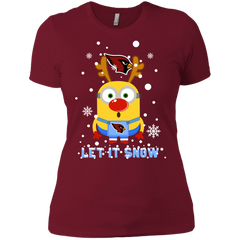 Minion Arizona Cardinal Ugly Christmas Sweaters Let It Snow Ladies' Shirt - The White Eagles