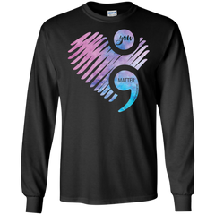 You Matter Don't Let Your Story End Semicolon Shirt LS Cotton T-Shirt - The White Eagles