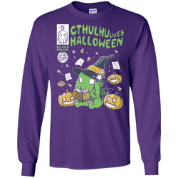 Cthulhu Likes Halloween Shirt LS Cotton T-Shirt - The White Eagles