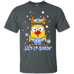 Minion Calpoly Mustangs Ugly Christmas Sweaters Let It Snow Cotton T-Shirt - The White Eagles