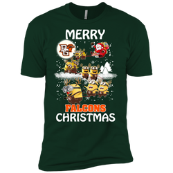 Bowling Green Falcons Ugly Christmas Sweaters Minions Santa Claus Merry Christmas Men's Sleeve Shirt - The White Eagles