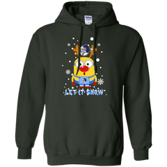 Minion Holy Cross Crusaders Ugly Christmas Sweaters Let It Snow Hoodie - The White Eagles