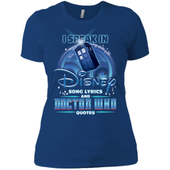 I Speak In Disney Song Lyrics And Doctor Who Quotes Shirt Ladies' Shirt - The White Eagles