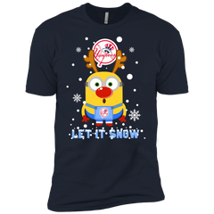 Minion New York Yankees  Ugly Christmas Sweaters Let It Snow Men's Sleeve Shirt - The White Eagles