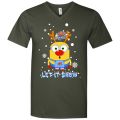 Minion Bucknell Bison Ugly Christmas Sweaters Let It Snow Men's V-Neck T-Shirt - The White Eagles