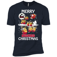 Northern Lllinois Huskies Ugly Christmas Sweaters Minions Santa Claus Merry Christmas Men's Sleeve Shirt - The White Eagles
