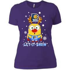 Minion Indiana Pacers Ugly Christmas Sweaters Let It Snow Ladies' Shirt - The White Eagles