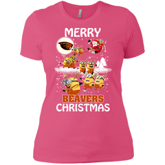 Oregon State Beavers Ugly Christmas Sweaters Minions Santa Claus Merry Christmas Ladies' Shirt - The White Eagles