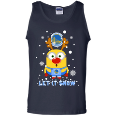 Minion Golden State Warriors Ugly Christmas Sweaters Let It Snow Tank Top - The White Eagles