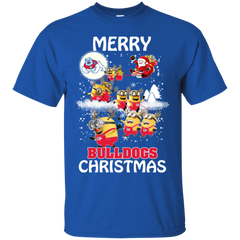 Fresno State Bulldogs Ugly Christmas Sweaters Minions Santa Claus Merry Christmas Cotton T-Shirt - The White Eagles