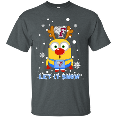 Minion Fordham Rams Ugly Christmas Sweaters Let It Snow Cotton T-Shirt - The White Eagles