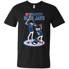 Toronto Blue Jays Baseball Rick And Morty Men's V-Neck T-Shirt - The White Eagles