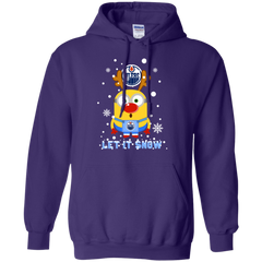 Minion Edmonton Oilers Ugly Christmas Sweaters Let It Snow Hoodie - The White Eagles
