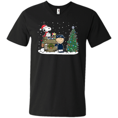 Seattle Seahawks Snoopy The Peanuts Ugly Christmas Sweater  Super Bowl Men's V-Neck T-Shirt - The White Eagles