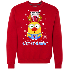 Minion Chicago Bulls Ugly Christmas Sweaters Let It Snow Sweatshirt - The White Eagles