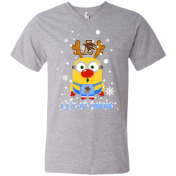 Minion Lehigh Mountain Hawks Ugly Christmas Sweaters Let It Snow Men's V-Neck T-Shirt - The White Eagles