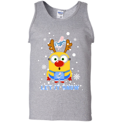 Minion Los Angeles Dodgers  Ugly Christmas Sweaters Let It Snow Tank Top - The White Eagles