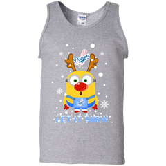 Minion Los Angeles Dodgers  Ugly Christmas Sweaters Let It Snow Tank Top - The White Eagles
