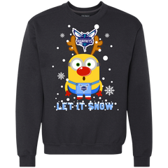 Minion Charlotte Hornets Ugly Christmas Sweaters Let It Snow Sweatshirt - The White Eagles