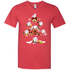 Christmas Is Coming Baseball Santa Claus Ugly Christmas Sweater Men's V-Neck T-Shirt - The White Eagles