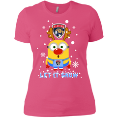 Minion Florida Panthers Ugly Christmas Sweaters Let It Snow Ladies' Shirt - The White Eagles