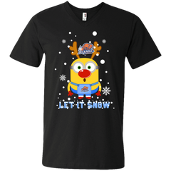 Minion Bucknell Bison Ugly Christmas Sweaters Let It Snow Men's V-Neck T-Shirt - The White Eagles