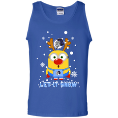 Minion Holy Cross Crusaders Ugly Christmas Sweaters Let It Snow Tank Top - The White Eagles