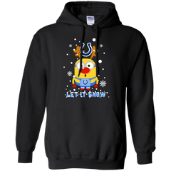 Minion Indianapolis Colts Ugly Christmas Sweaters Let It Snow Hoodie - The White Eagles