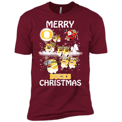 Oregon Ducks Ugly Christmas Sweaters Minions Santa Claus Merry Christmas Men's Sleeve Shirt - The White Eagles