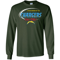 Dilly Dilly Los Angeles Chargers A True Friend Of The Chargers LS Cotton T-Shirt - The White Eagles