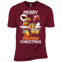 Oregon State Beavers Ugly Christmas Sweaters Minions Santa Claus Merry Christmas Men's Sleeve Shirt - The White Eagles