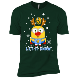Minion North Dakota State Bison Ugly Christmas Sweaters Let It Snow Men's Sleeve Shirt - The White Eagles