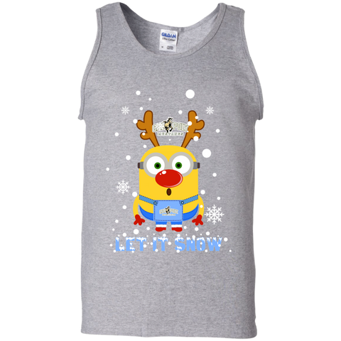 Minion Calpoly Mustangs Ugly Christmas Sweaters Let It Snow Tank Top - The White Eagles