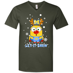 Minion Mcneese State Cowboys Ugly Christmas Sweaters Let It Snow Men's V-Neck T-Shirt - The White Eagles