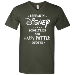 I Speak In Disney Song Lyrics And Harry Potter Quotes Shir Men's V-Neck T-Shirt - The White Eagles