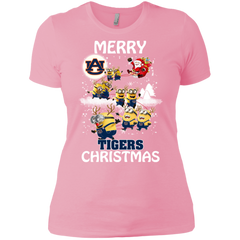 Auburn Tigers T Shirts Minions Santa Claus Merry Christmas Ladies' Shirt - The White Eagles