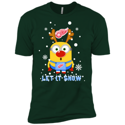 Minion Detroit Red Wings Ugly Christmas Sweaters Let It Snow Men's Sleeve Shirt - The White Eagles