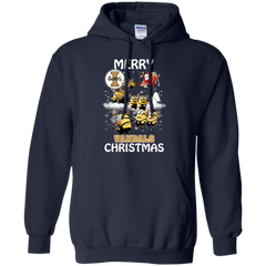Idaho Vandals Ugly Christmas Sweaters Minions Santa Claus Merry Christmas Hoodie - The White Eagles