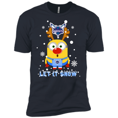 Minion Charlotte Hornets Ugly Christmas Sweaters Let It Snow Men's Sleeve Shirt - The White Eagles