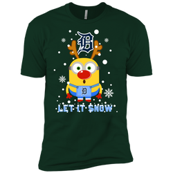 Minion Detroit Tigers  Ugly Christmas Sweaters Let It Snow Men's Sleeve Shirt - The White Eagles