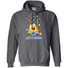 Minion Minnesota Timberwolves Ugly Christmas Sweaters Let It Snow Hoodie - The White Eagles