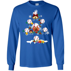 Christmas Is Coming Baseball Santa Claus Ugly Christmas Sweater LS Cotton T-Shirt - The White Eagles